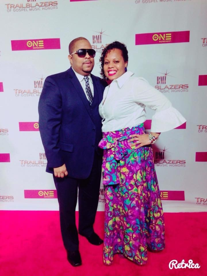 John Tillery and Lady Tillery at the BMI Trailblazers of Gospel Music Honors red carpet