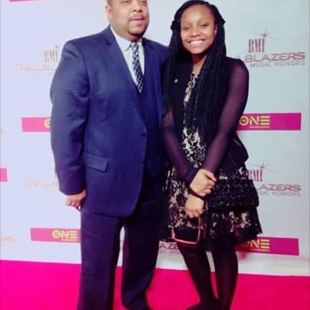 John Tillery and daughter at BMI Blazers Music Honors red carpet