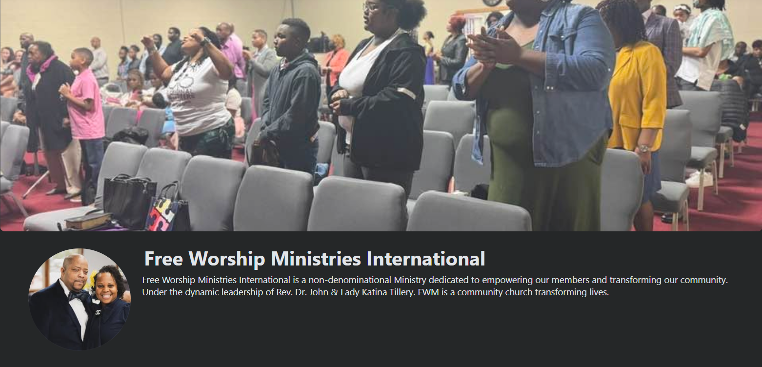 Free Worship Ministries International congregation worshipping together